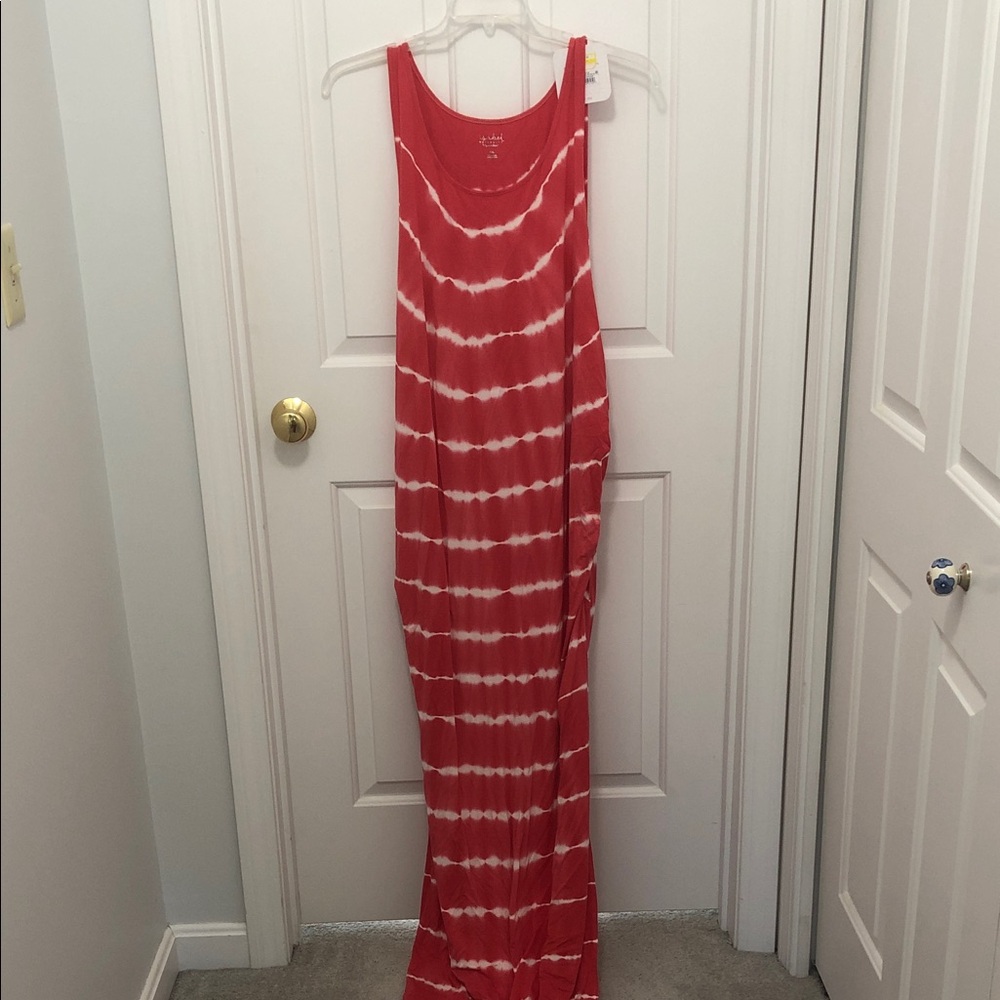 Isabel Maternity by Ingrid & Isabel Red and White Maxi Dress